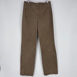 Habitual High Rise Wide Leg Pants Womens 27 Brown Cinch Back Utility Chino